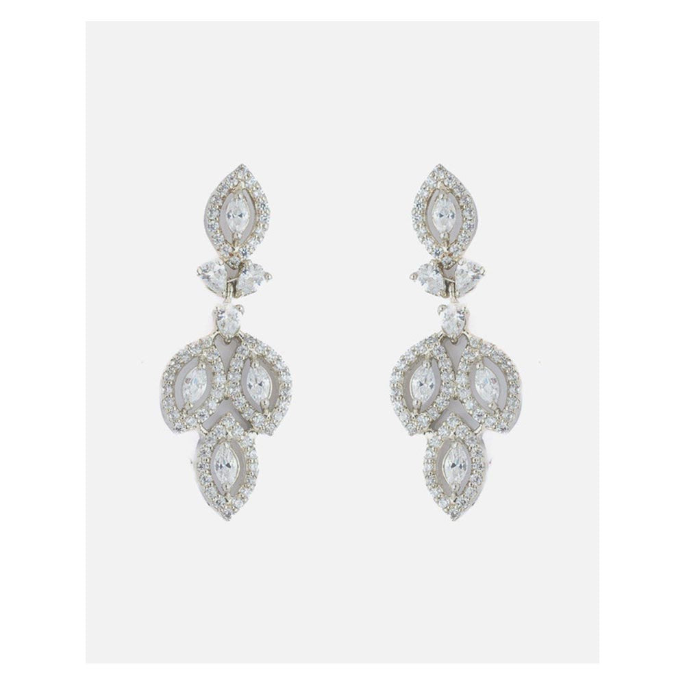 VIVINIA By Vidhi Mehra Silver Plated Womens Drop Earrings