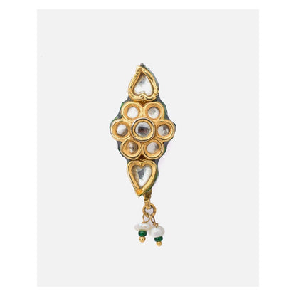 VIVINIA By Vidhi Mehra Saadgi Gold Plated White Womens Drop Earrings
