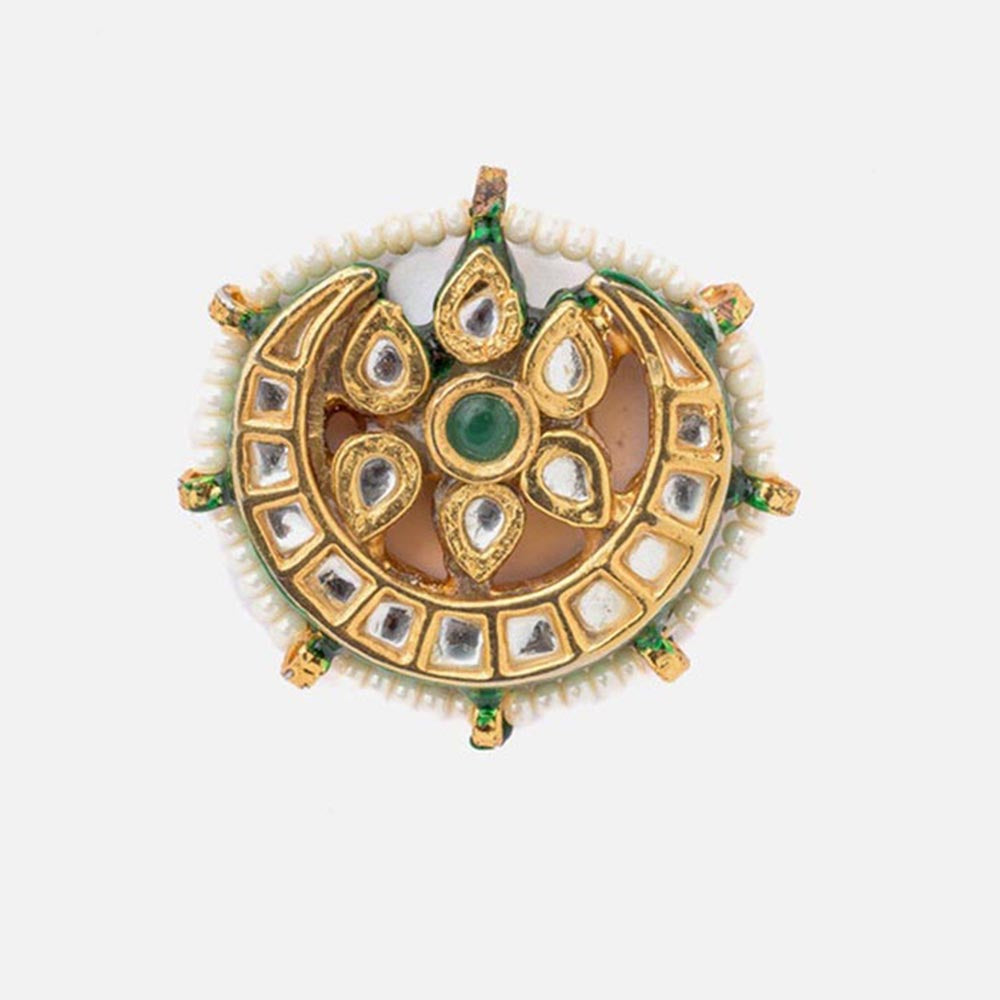 VIVINIA By Vidhi Mehra Saadgi Gold Plated Green Womens Stud Earrings