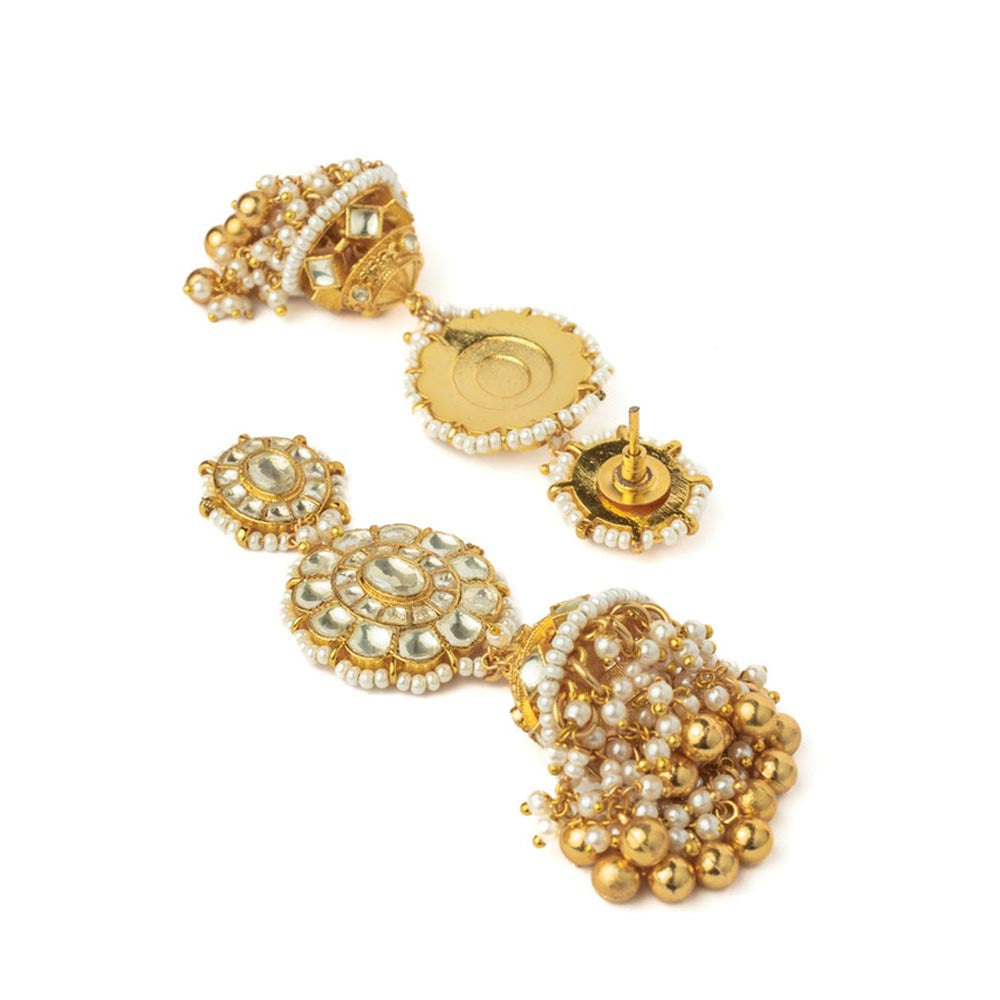 VIVINIA By Vidhi Mehra Gold Plated Womens Kundan Polki Earrings