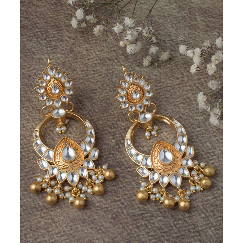 VIVINIA By Vidhi Mehra Gold Plated Womens Kundan Polki Earrings
