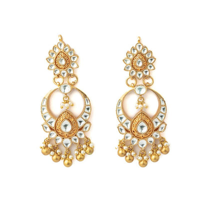 VIVINIA By Vidhi Mehra Gold Plated Womens Kundan Polki Earrings