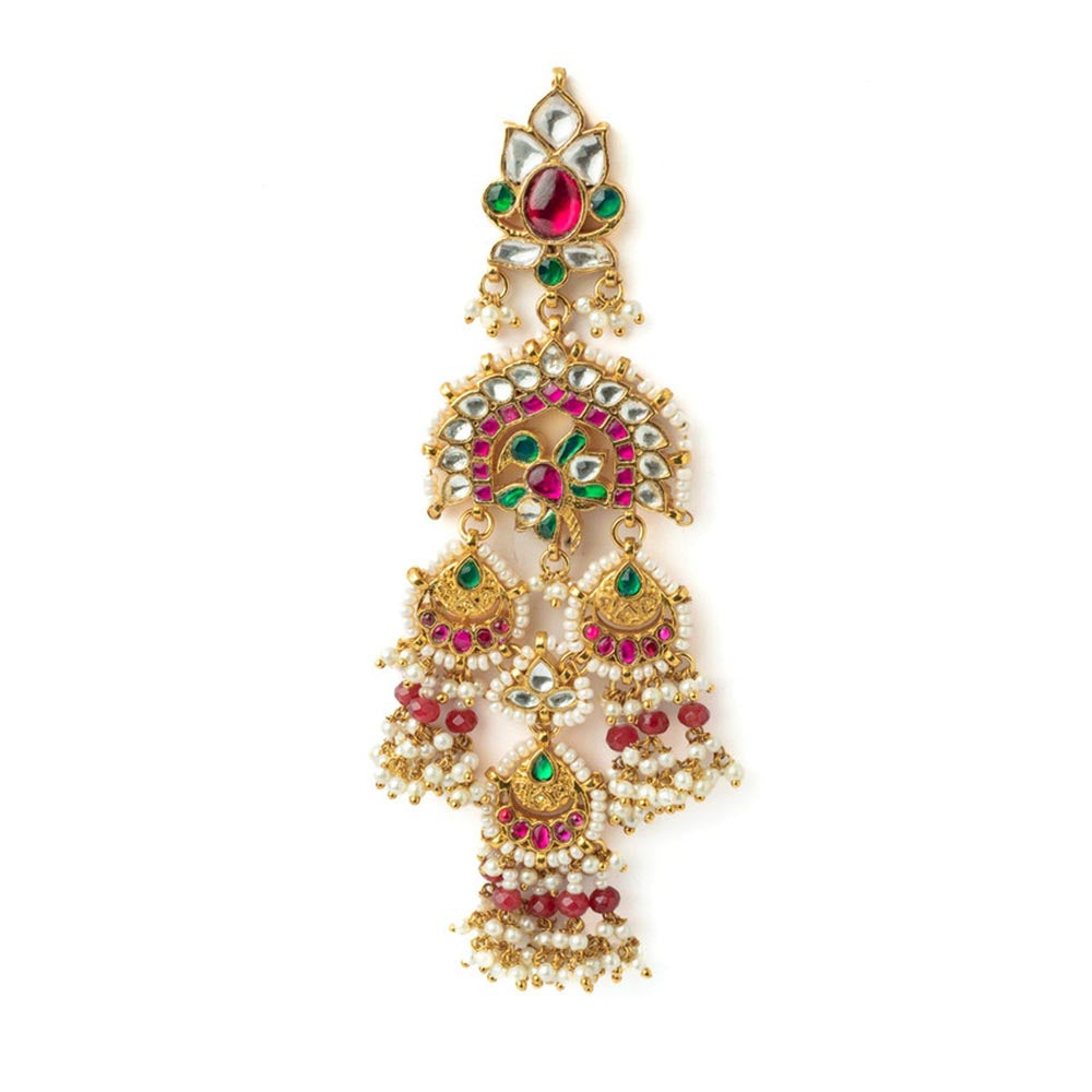 VIVINIA By Vidhi Mehra Gold Plated Multi Womens Synthetic Stone Earrings