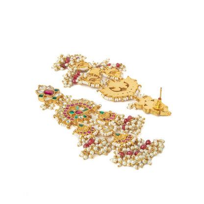 VIVINIA By Vidhi Mehra Gold Plated Multi Womens Synthetic Stone Earrings