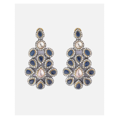 VIVINIA By Vidhi Mehra Gold Plated Blue Womens Drop Earrings