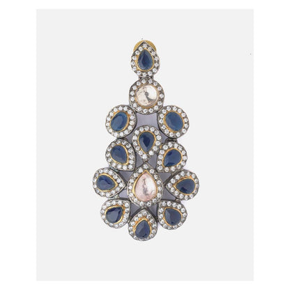 VIVINIA By Vidhi Mehra Gold Plated Blue Womens Drop Earrings