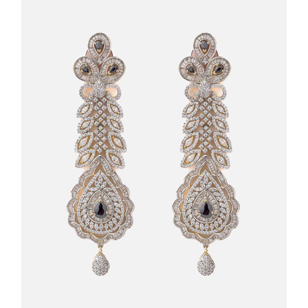 VIVINIA By Vidhi Mehra Florence Gold Plated Blue Womens Dangle Earrings