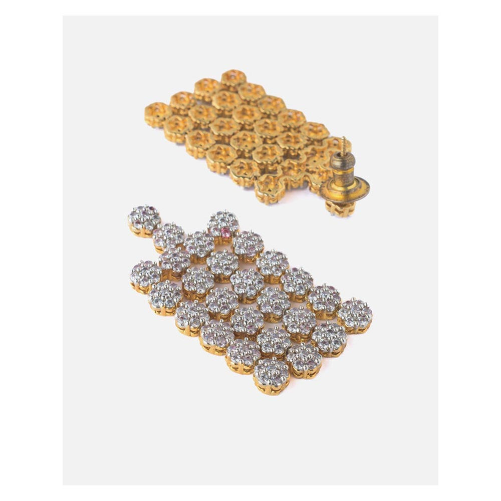 VIVINIA By Vidhi Mehra Gold Plated Womens Zircon Dangler Earrings
