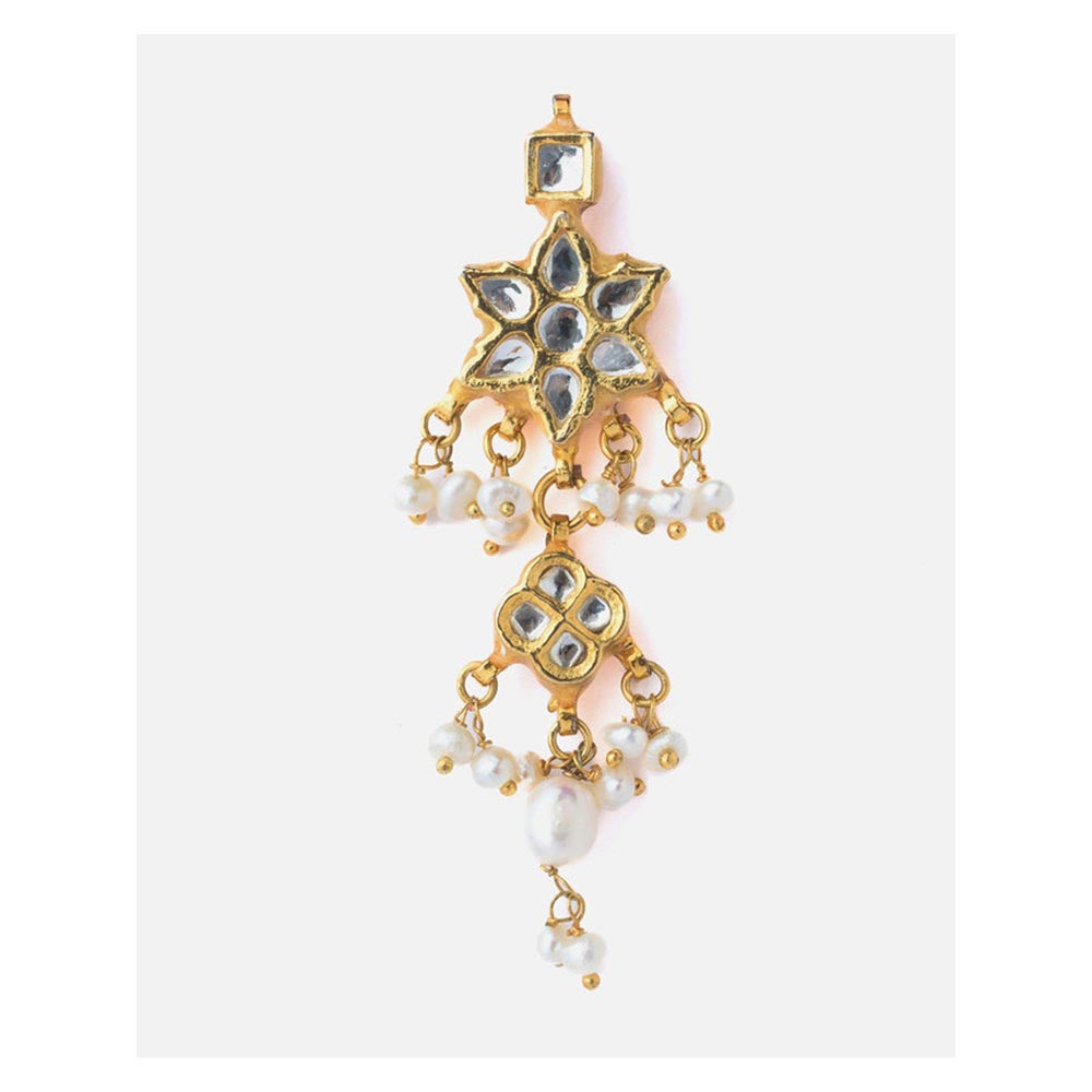 VIVINIA By Vidhi Mehra Gold Plated Womens Kundan And Polki Drop Earrings