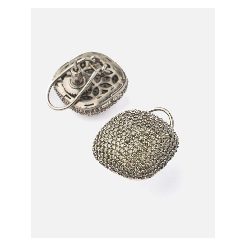 VIVINIA By Vidhi Mehra Zia Silver Plated Womens Zircon Earrings