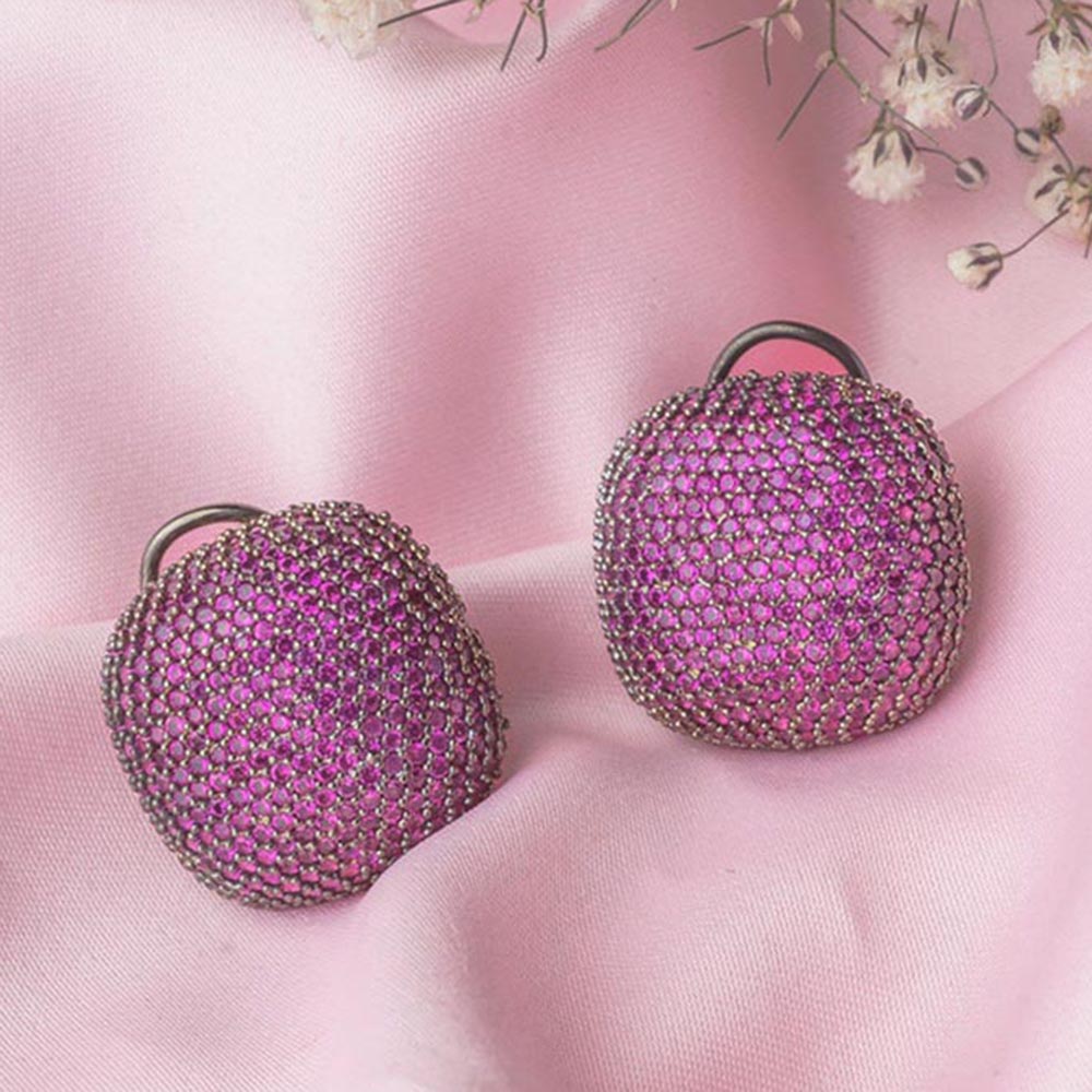 VIVINIA By Vidhi Mehra Pink Womens Stud Earrings
