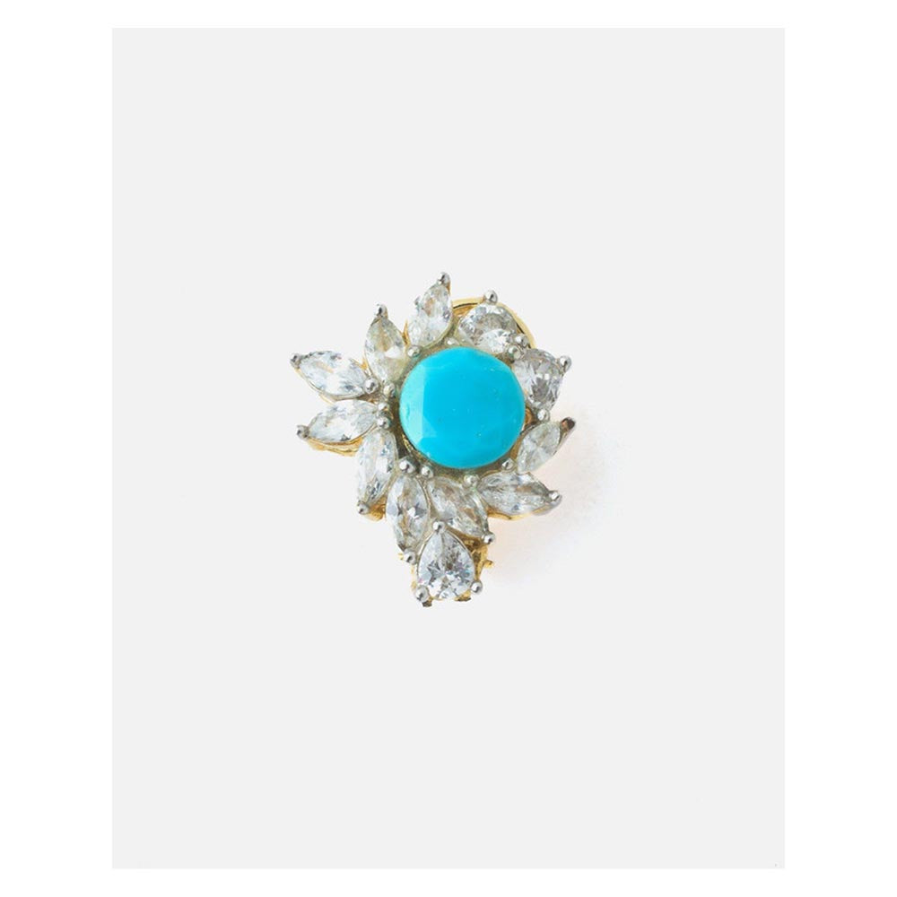 VIVINIA By Vidhi Mehra Gold Plated Blue Womens Stud Earrings