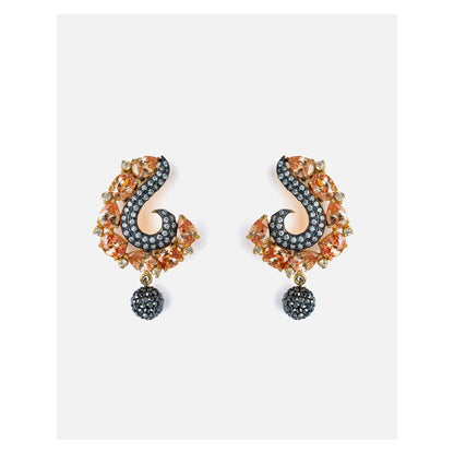 VIVINIA By Vidhi Mehra Gold Plated Peach Womens Drop Earrings