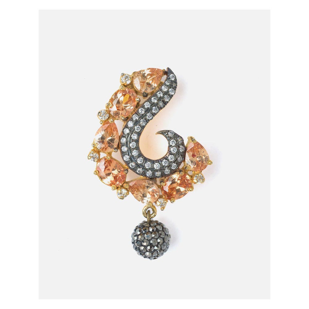 VIVINIA By Vidhi Mehra Gold Plated Peach Womens Drop Earrings