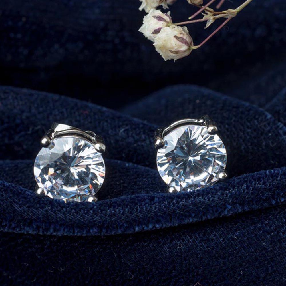 VIVINIA By Vidhi Mehra Silver Plated Womens Stud Earrings