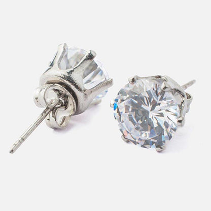 VIVINIA By Vidhi Mehra Zia Silver Plated Womens Zircon Earrings