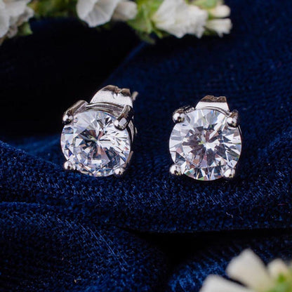 VIVINIA By Vidhi Mehra Zia Silver Plated Womens Zircon Earrings