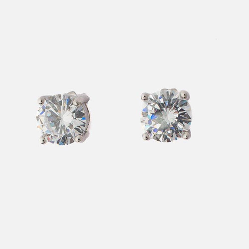 VIVINIA By Vidhi Mehra Zia Silver Plated Womens Zircon Earrings
