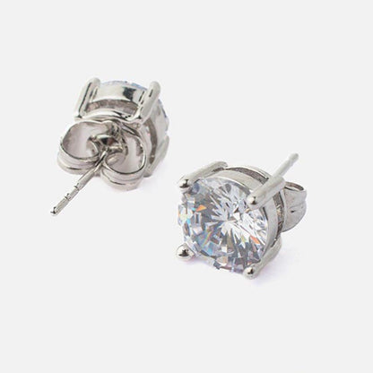 VIVINIA By Vidhi Mehra Zia Silver Plated Womens Zircon Earrings