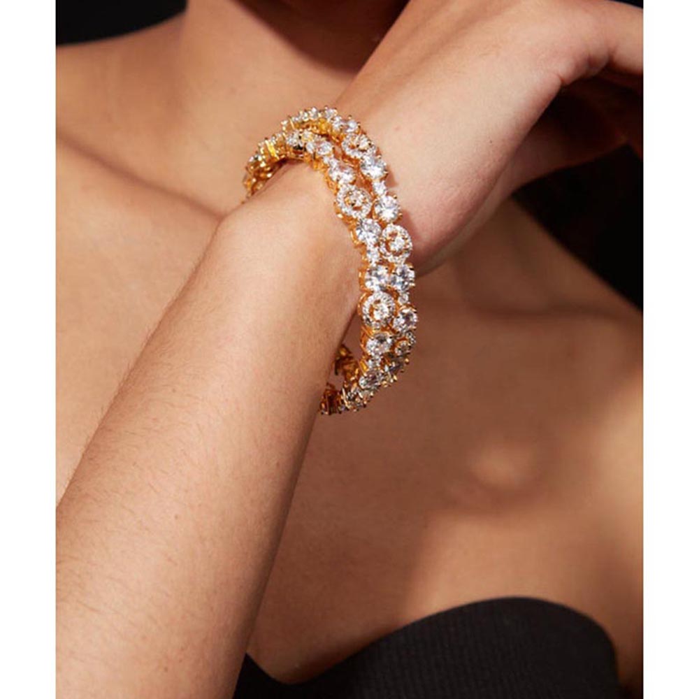 VIVINIA By Vidhi Mehra Gold Plated Zircon Womens Bangles
