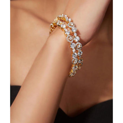 VIVINIA By Vidhi Mehra Gold Plated Zircon Womens Bangles