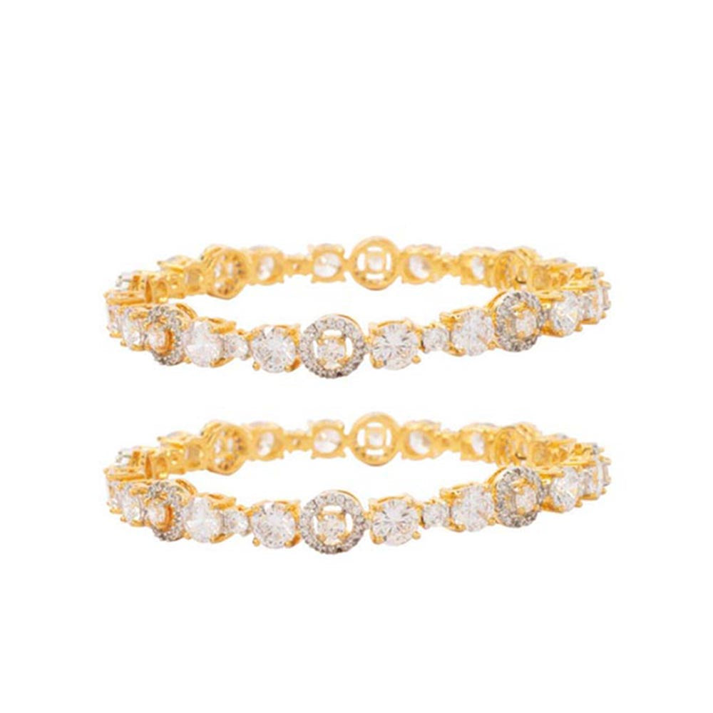 VIVINIA By Vidhi Mehra Gold Plated Zircon Womens Bangles