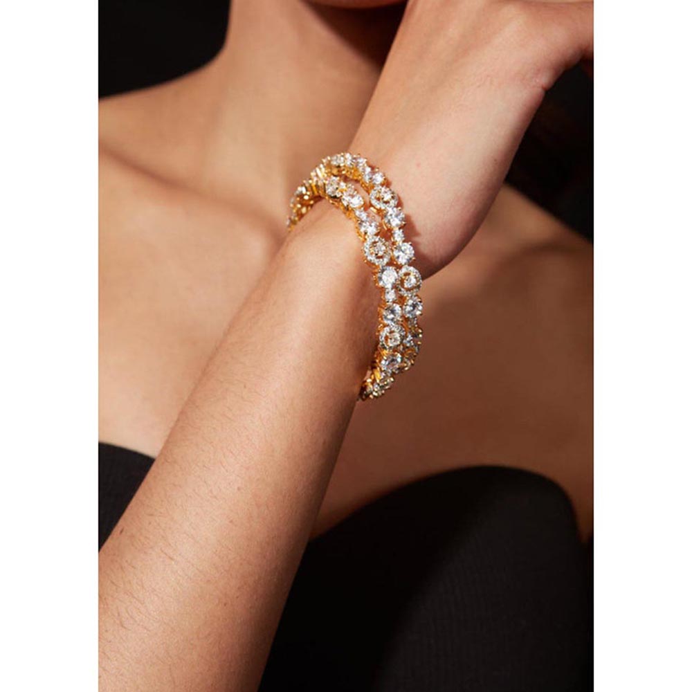 VIVINIA By Vidhi Mehra Gold Plated Zircon Womens Bangles