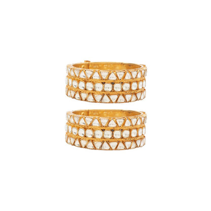 VIVINIA By Vidhi Mehra Aatman Gold Plated Womens Kundan Polki Bangles
