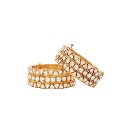 VIVINIA By Vidhi Mehra Aatman Gold Plated Womens Kundan Polki Bangles