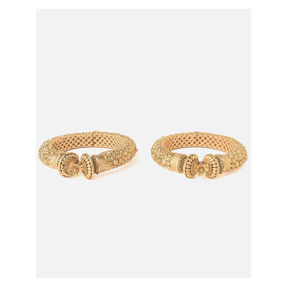 VIVINIA By Vidhi Mehra Gold Plated Temple Womens Bangles