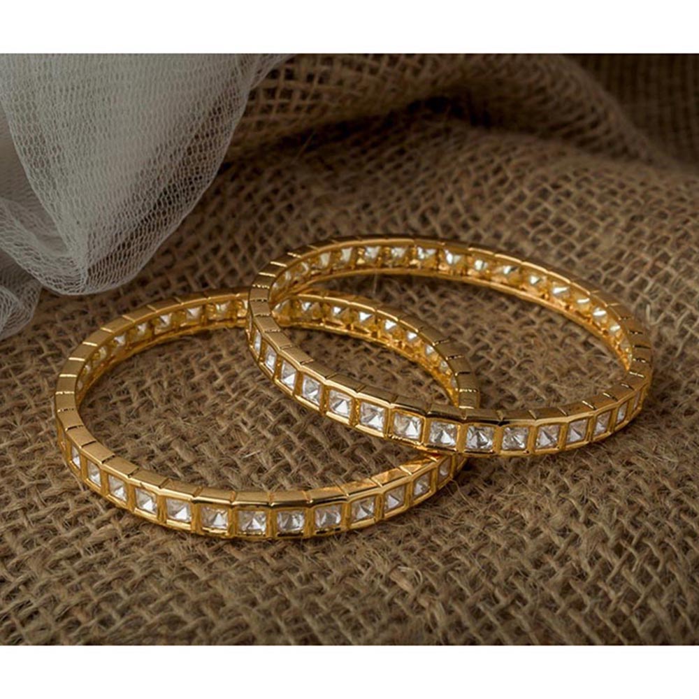 VIVINIA By Vidhi Mehra Gold Plated Womens Kundan Polki Bangles