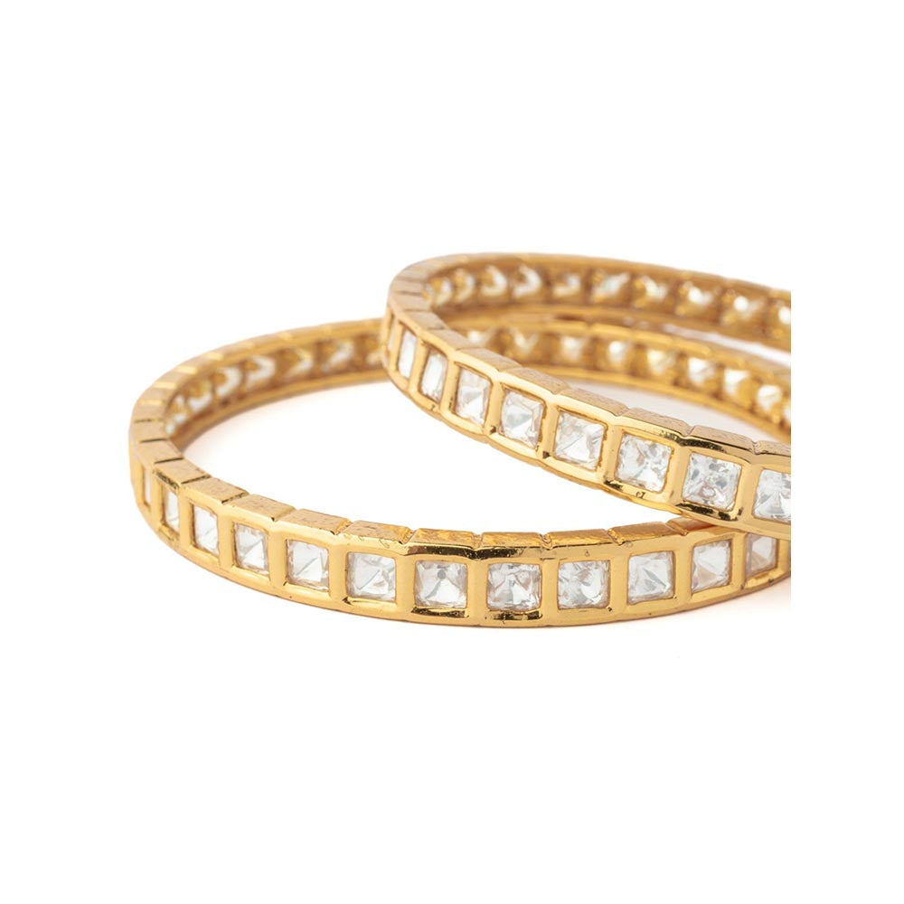 VIVINIA By Vidhi Mehra Gold Plated Womens Kundan Polki Bangles