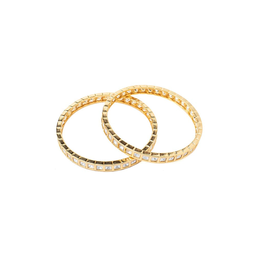 VIVINIA By Vidhi Mehra Gold Plated Womens Kundan Polki Bangles