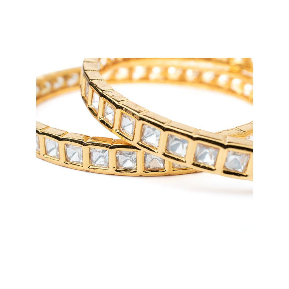 VIVINIA By Vidhi Mehra Gold Plated Womens Kundan Polki Bangles