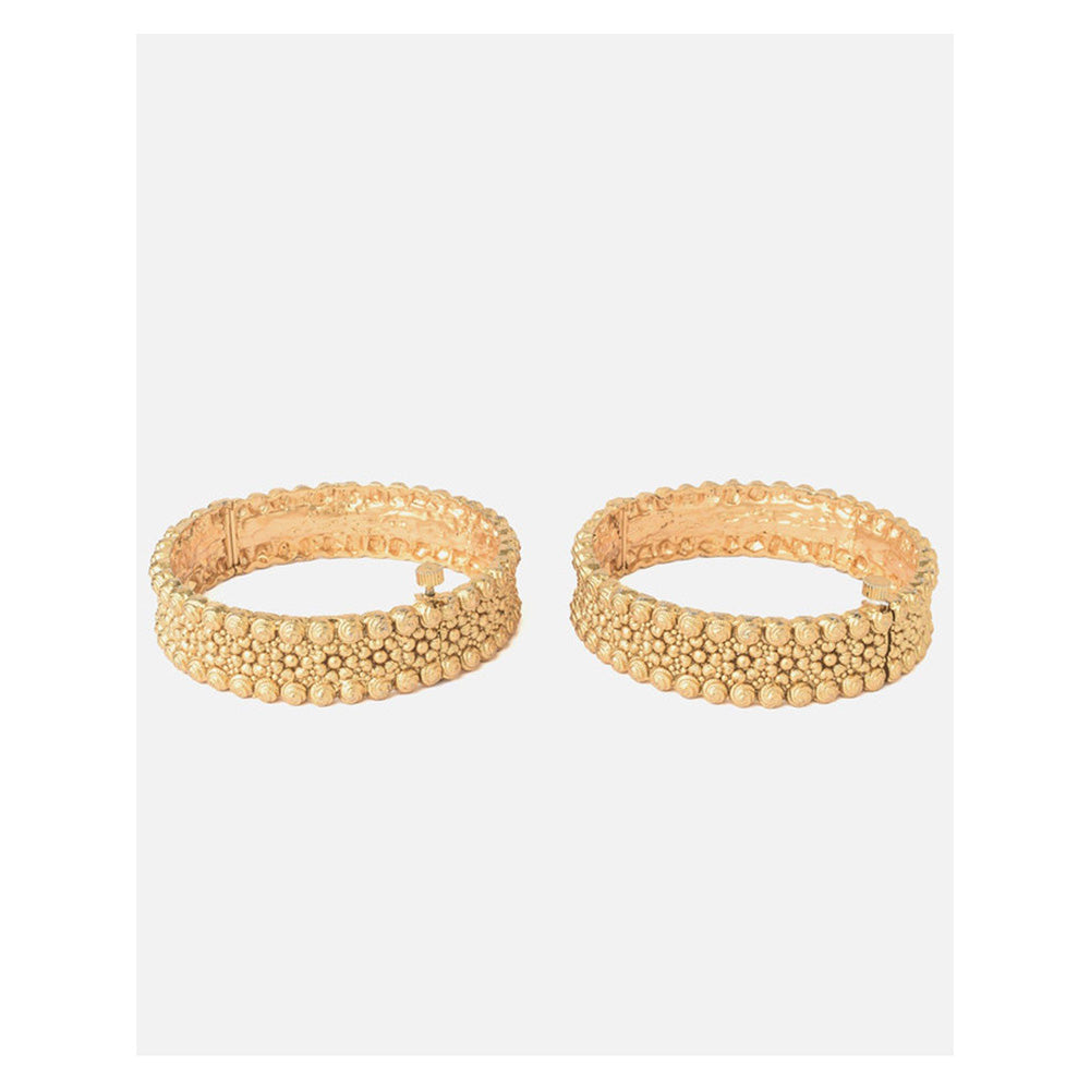 VIVINIA By Vidhi Mehra Gold Plated Temple Womens Bangles