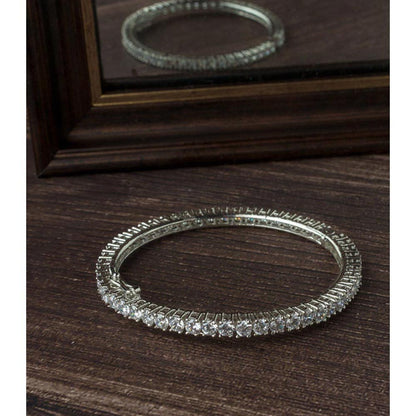 VIVINIA By Vidhi Mehra Silver Plated Zircon Womens Bangles
