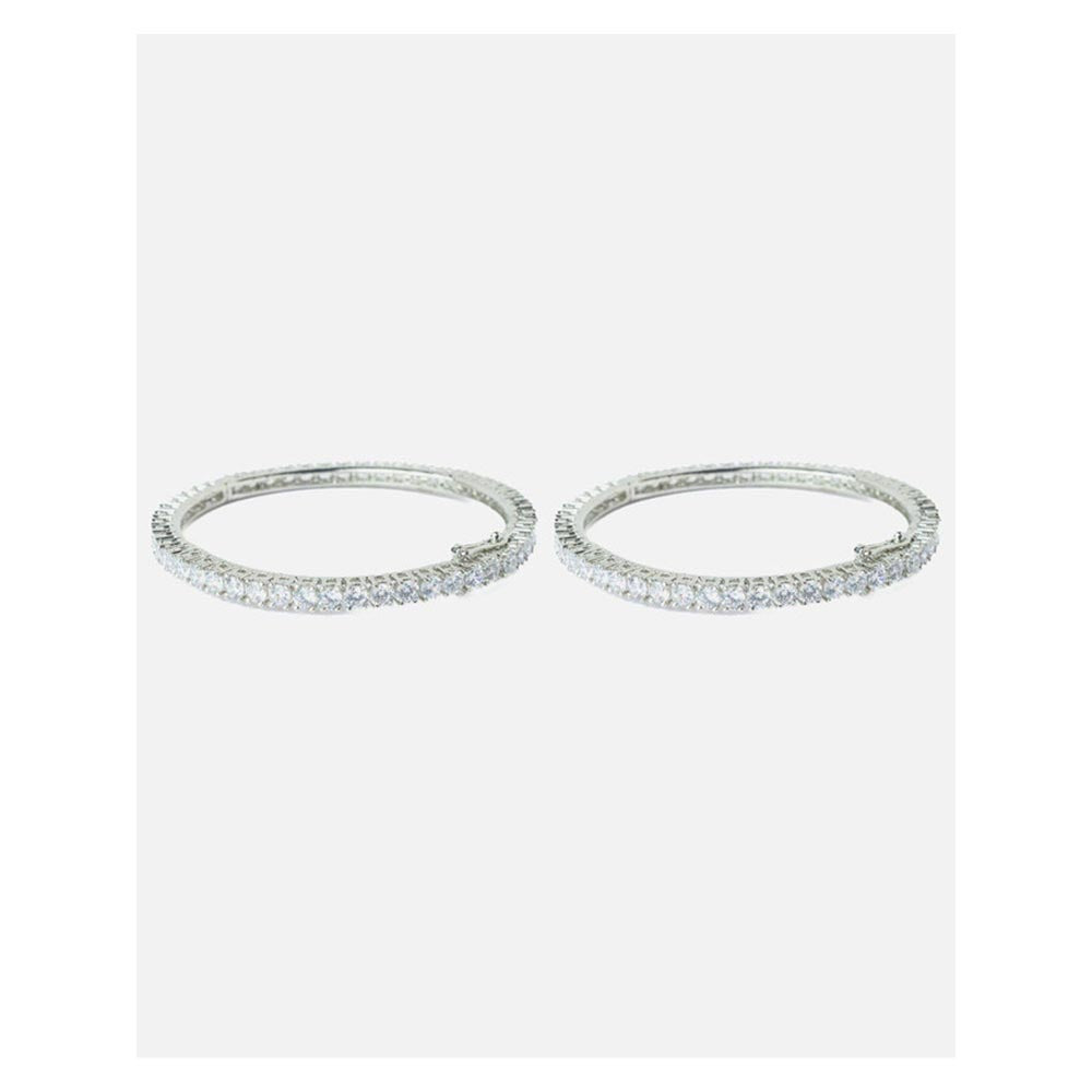 VIVINIA By Vidhi Mehra Silver Plated Zircon Womens Bangles