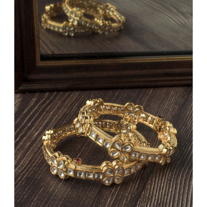 VIVINIA By Vidhi Mehra Gold Plated Synthetic Stone Womens Bangles