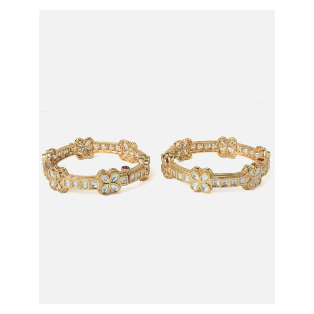 VIVINIA By Vidhi Mehra Gold Plated Synthetic Stone Womens Bangles