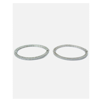 VIVINIA By Vidhi Mehra Silver Plated Zircon Womens Bangles