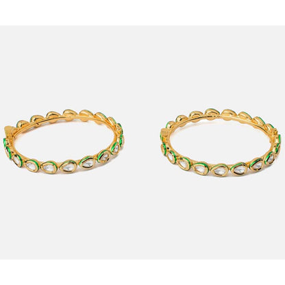 VIVINIA By Vidhi Mehra Aatman Gold Plated Womens Kundan Polki Bangles