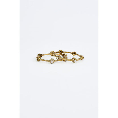 VIVINIA By Vidhi Mehra Florence Gold Plated Womens Kundan Polki Bangles