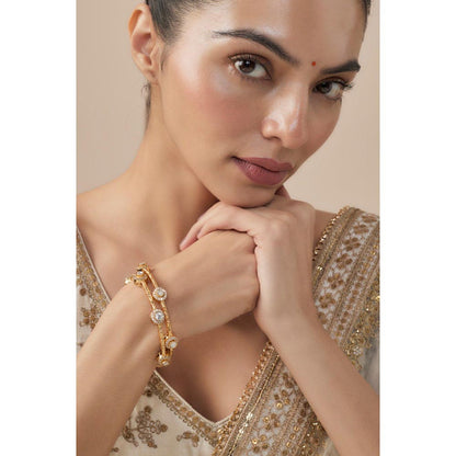 VIVINIA By Vidhi Mehra Gold Plated Womens Synthetic Stone Bangles