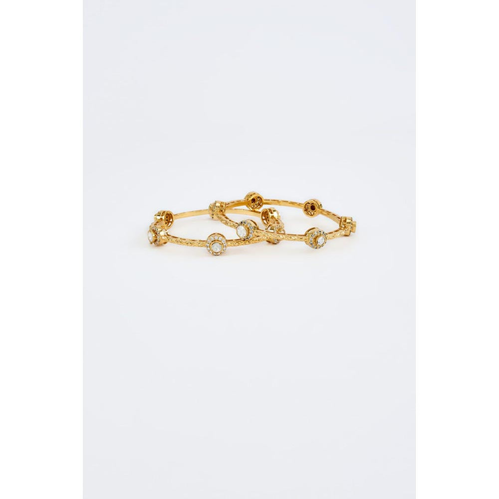 VIVINIA By Vidhi Mehra Gold Plated Womens Synthetic Stone Bangles