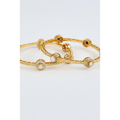VIVINIA By Vidhi Mehra Gold Plated Womens Synthetic Stone Bangles