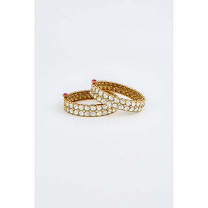 VIVINIA By Vidhi Mehra Saadgi Gold Plated Womens Kundan Polki Bangles