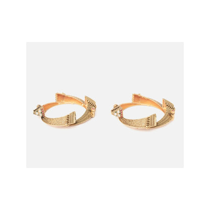 VIVINIA By Vidhi Mehra Isvaraah 2.0 Gold Plated Temple Bangles