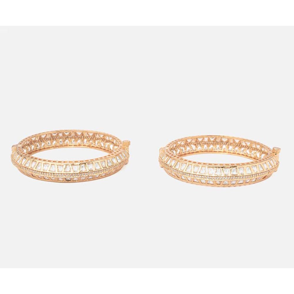 VIVINIA By Vidhi Mehra Isvaraah 2.0 Gold Plated Kundan/Polki Bangles