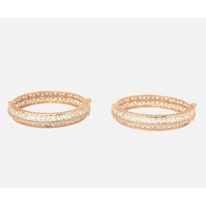VIVINIA By Vidhi Mehra Isvaraah 2.0 Gold Plated Kundan/Polki Bangles