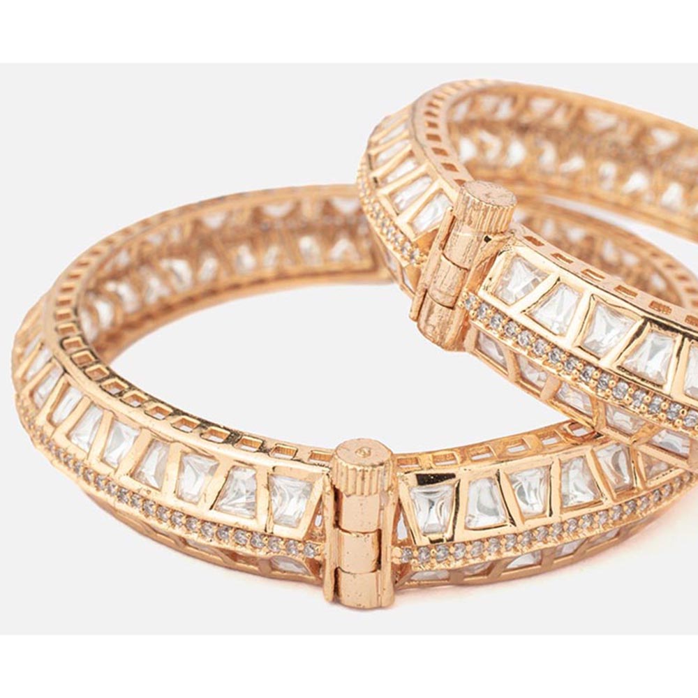 VIVINIA By Vidhi Mehra Isvaraah 2.0 Gold Plated Kundan/Polki Bangles